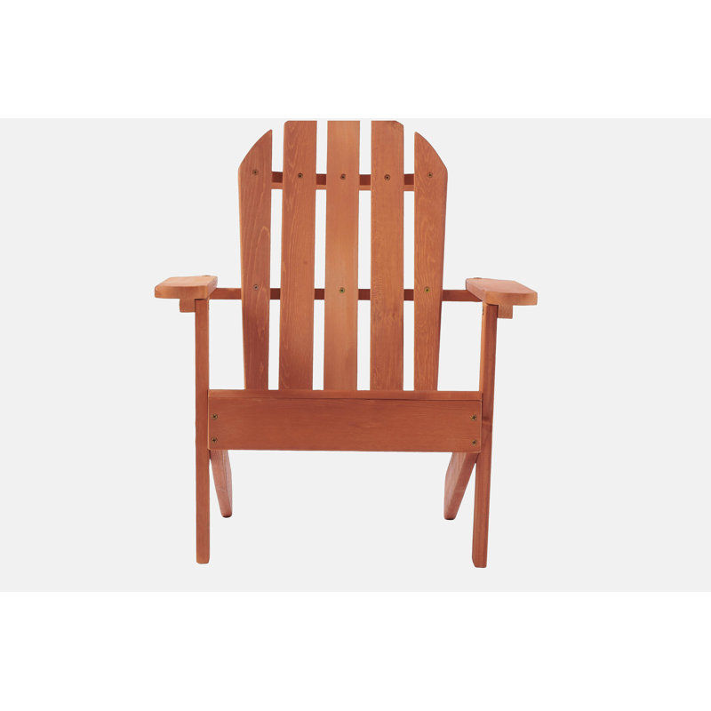 Wooden Kid's Adirondack Chair for Indoor and Outdoor, Natural Cedar Patio Lounge Chiar for Kids