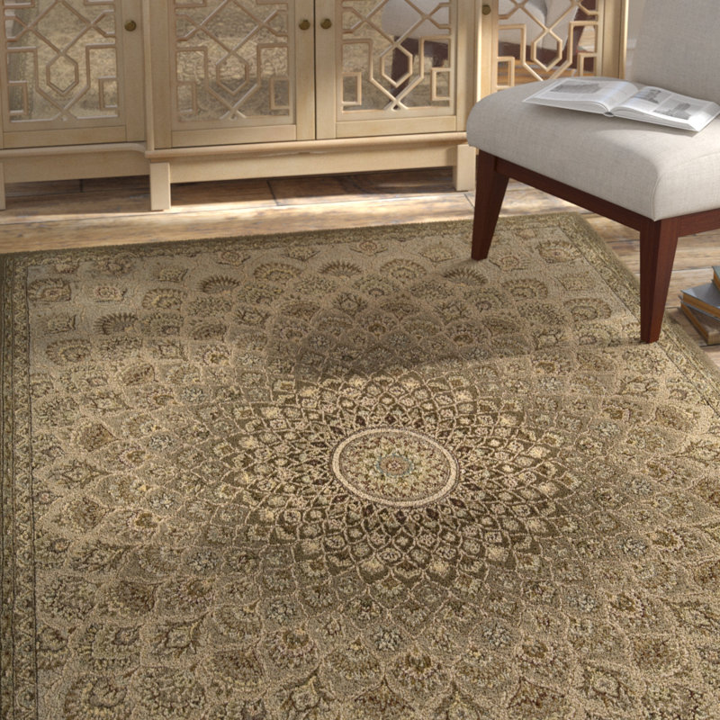Garris Wool Oriental Indoor Rug, Rectangle 7'9" x 9'9"