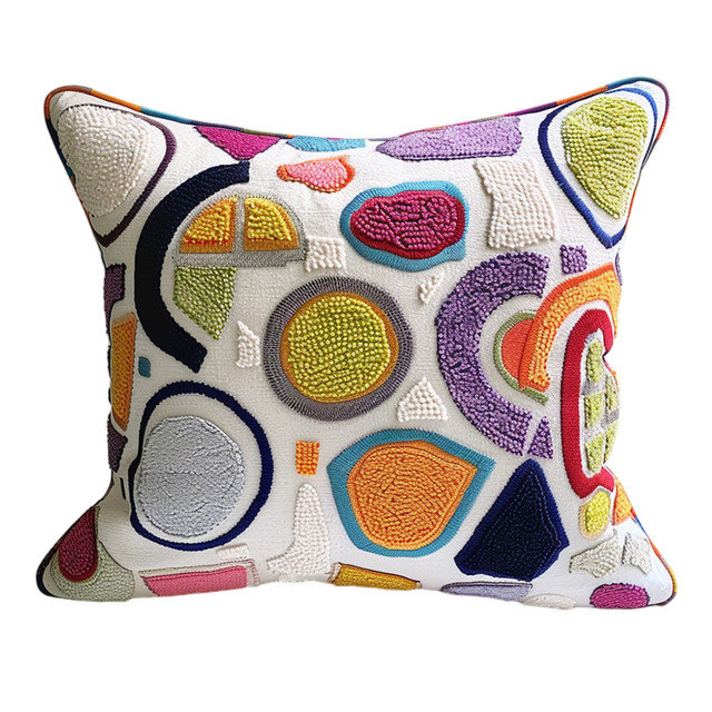 Embroidered Throw Pillow