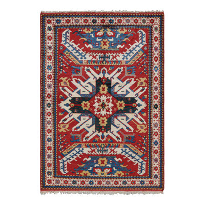 One-of-a-Kind 4’9”x6’11” Hand Knotted Area Rug
