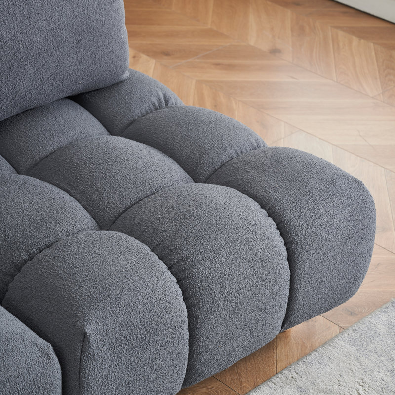 Canapé modulaire 3 pièces Samiur, Gris, H 29,5 po x L 120 po x l 40,2 po