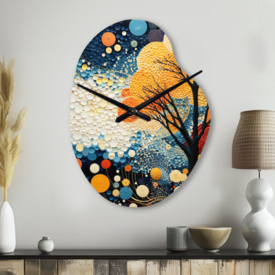 Horloge murale colorée Mid-Century