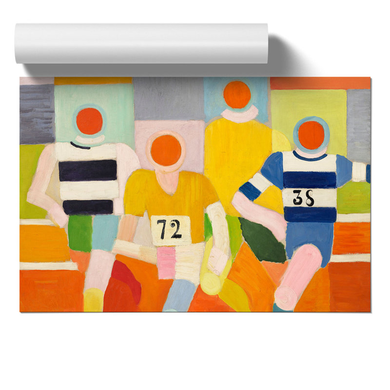 The Runners by Robert Delaunay - No Frame Painting, 30cm H x 42cm W x 0.1cm D