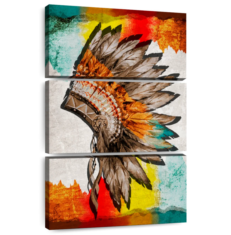 Lelar Native American Headwear, 74" H x 48" W