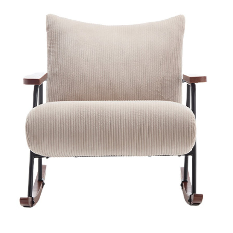 Fauteuil à bascule Modern, Tissu beige