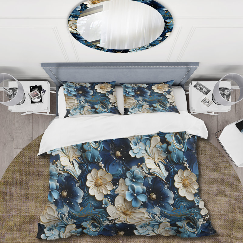 Literie Nautical Allure Paisley Pattern, Housse de couette pour très grand lit et 2 très