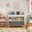 Bibliothèque pour enfants avec 3 bacs en tissu, bibliothèque pour enfants et jouets moderne, tablette de rangement pour tout-petits