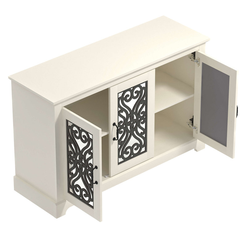 Norberto Traditional Coordinated Sideboard Storage Set, Ivory