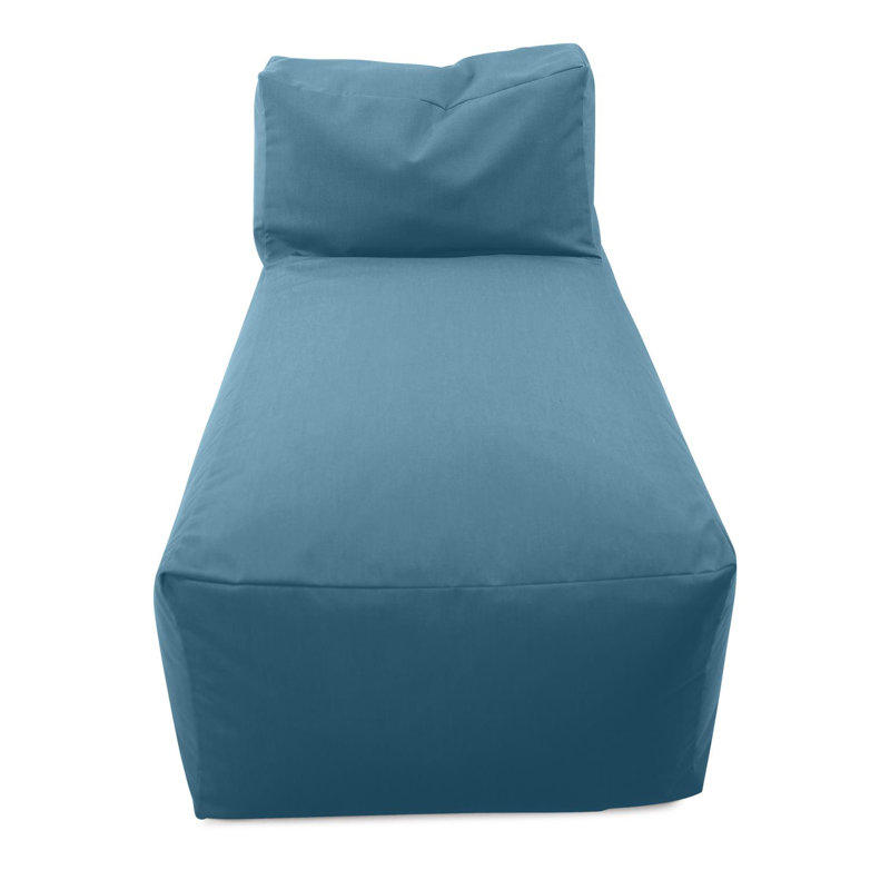 Pouf d'extérieur Kertis, mousse paysage marin, Blue