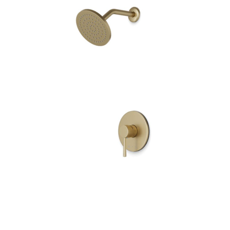 Complete Shower System, Satin Brass