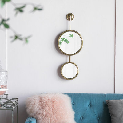 2 miroirs circulaires pour décoration murale