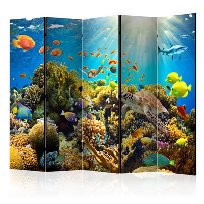 Lake Helen 225cm W x 172cm H 5 - Panel Folding Room Divider