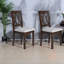 Ensemble de chaises de salle à manger, revêtement en lin, pieds en bois d'hévéa massif, dossier en X moderne pour la cuisine et la maison-826834375