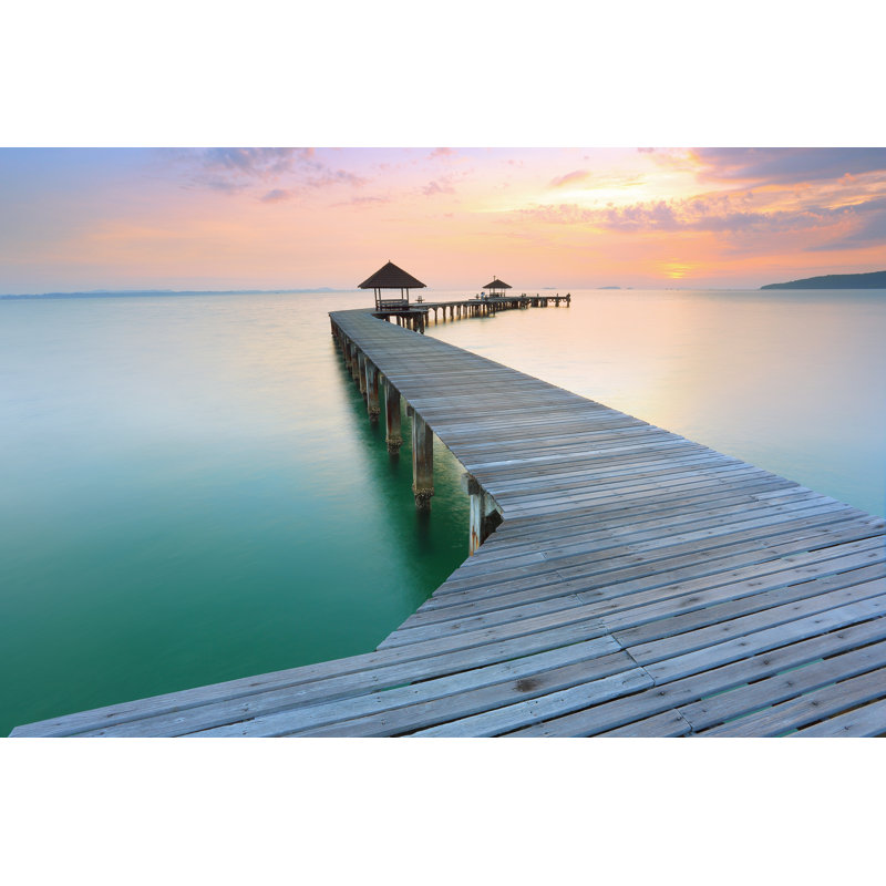 Sea And Sunrise by PCHT - Wrapped Canvas Print, 30cm H x 46cm W x 3.8cm D