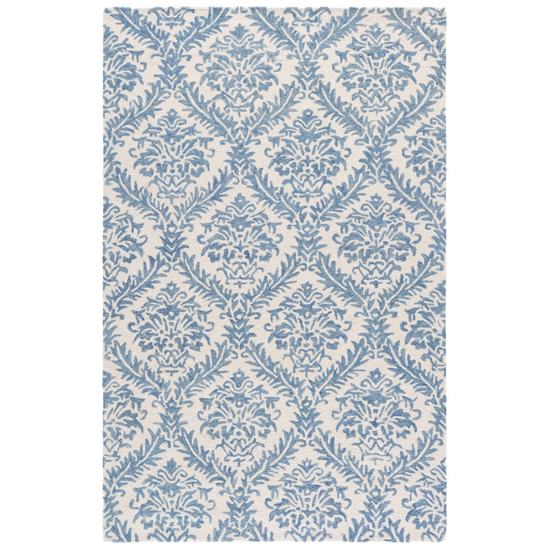Lauren Ralph Lauren Hand Tufted 80% Wool; 20% Cotton Damask Rug, 8'-0" X 10'-0" Rectangle
