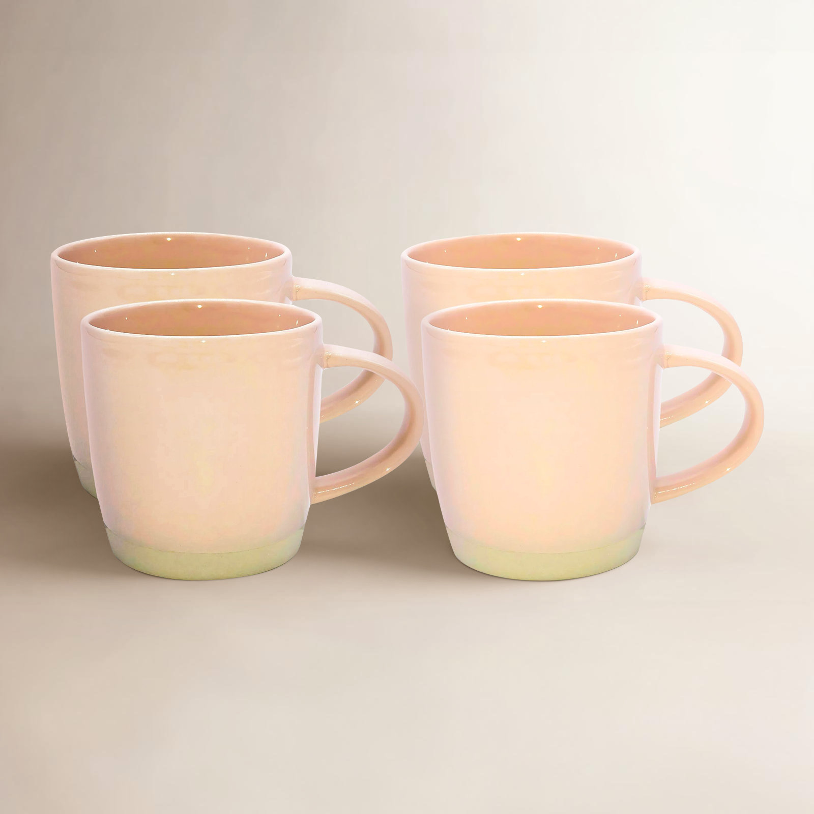 Shell Bisque Porcelain Mug, Soft Pink