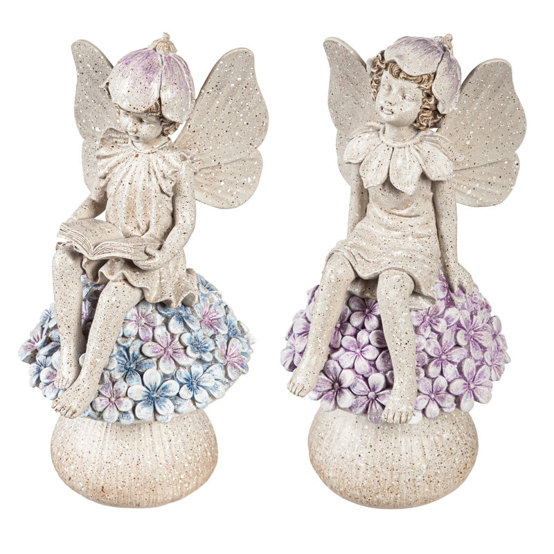 Ensemble de 2 fées Harneen Garden Statuaries