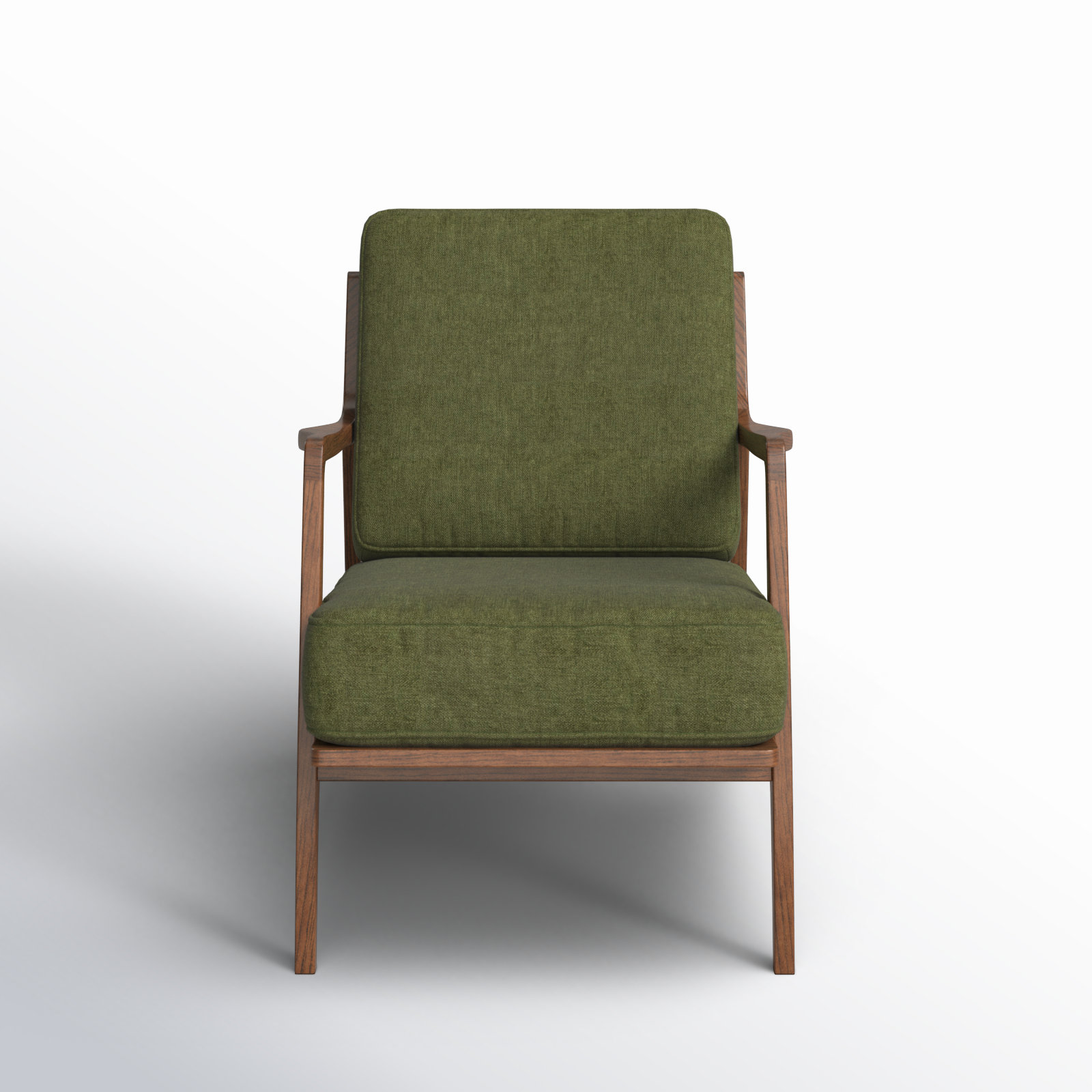 Verity Fabric Upholstered Lounge Armchair, Distressed Green Velvet