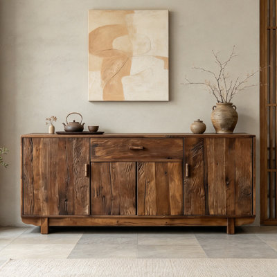 Wabi Sabi Style Elm Entryway Cabinet