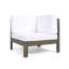 Ensemble de causeuse d'extérieur 2 pièces en bois d'acacia avec coussins blancs Oana-129685477-129685474