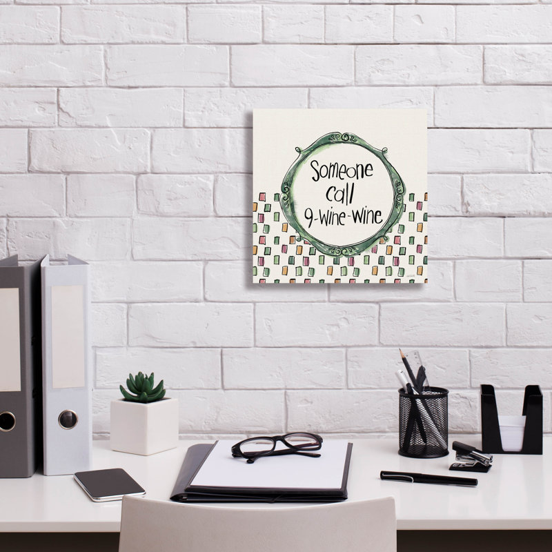 Art mural sur toile Winston Porter «Wine Sentiments 6» par Anne Tavoletti, H 12 po x l 12 po x P 0,75 po