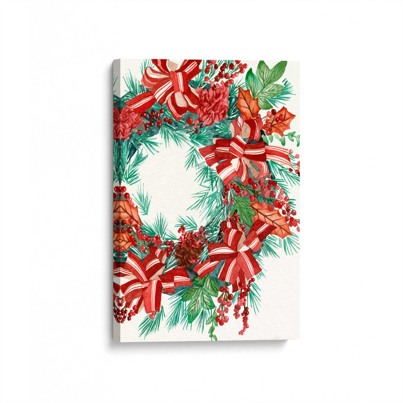 «Yuletide Harmony II» par Melissa Wang, reproduction d'art sur toile, H 16 po x l 12 po, Toile tendue, Ne s’applique pas