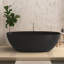 Baignoire de trempage autoportante moderne ovale en résine 64,98 po x 30 po-102835266