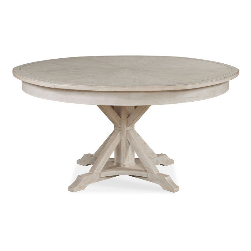 Monarch Round Dining Table, White Rustic