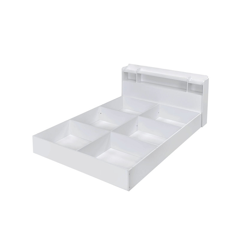 Grand lit perse blanc avec rangement Perse