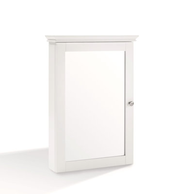 Caree 19.25'' W 28'' H Surface Framed Medicine Cabinet Mirror 3 Adjustable