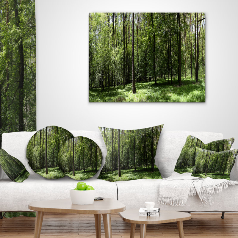 Coussin décoratif forêt sauvage, 16 po x 1 po, Coussin décoratif