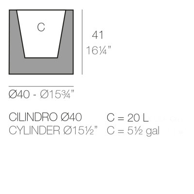 Cilindro - High Resin Pot Planter - Simple