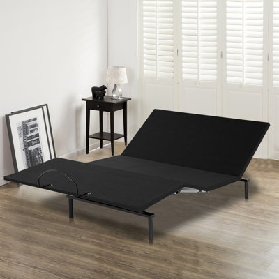 12-inch Adjustable Bed Base with Multiple Positions, Wireless Remote,, Anti-Snore, Black