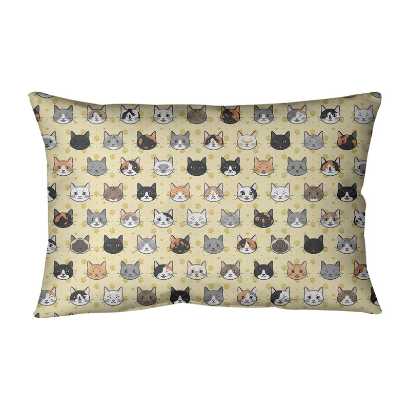 Coussin lombaire pour chat Katelyn Elizabeth, Pas de bourre, Jaune, H 21,5 po x l 31 po