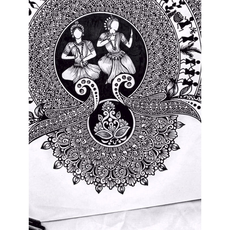 Danse Bharatanatyam | Créateur d'art mandala par Shivani Patra