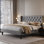 Lit plateforme tapissier Bertillo