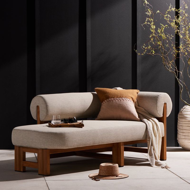Malta Outdoor Teak Chaise Lounge