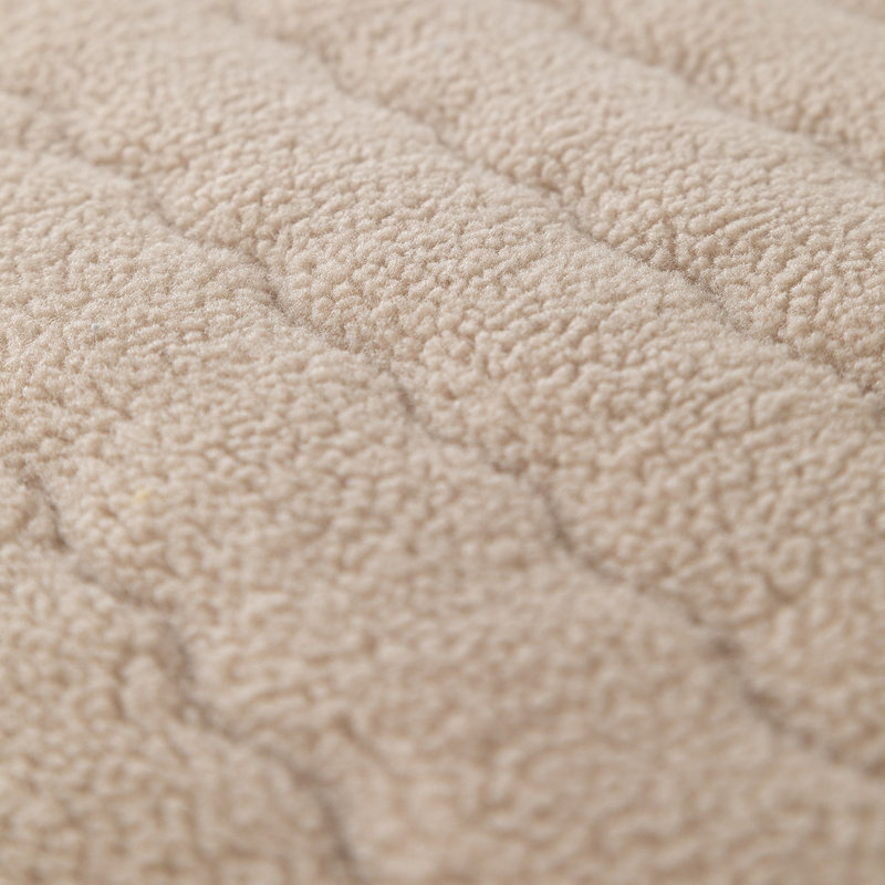 Soft Textured Sherpa Box Cushion Sofa Slipcover, Loveseat-71"W ×27.6”D, Light Coffee