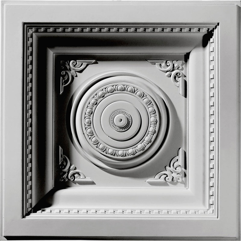 Tuile de plafond en polyuréthane blanc Royal 2 pi x 2 pi Royal