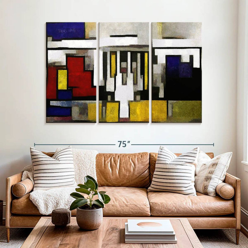 Avery Abstract House, 42" H x 65" W