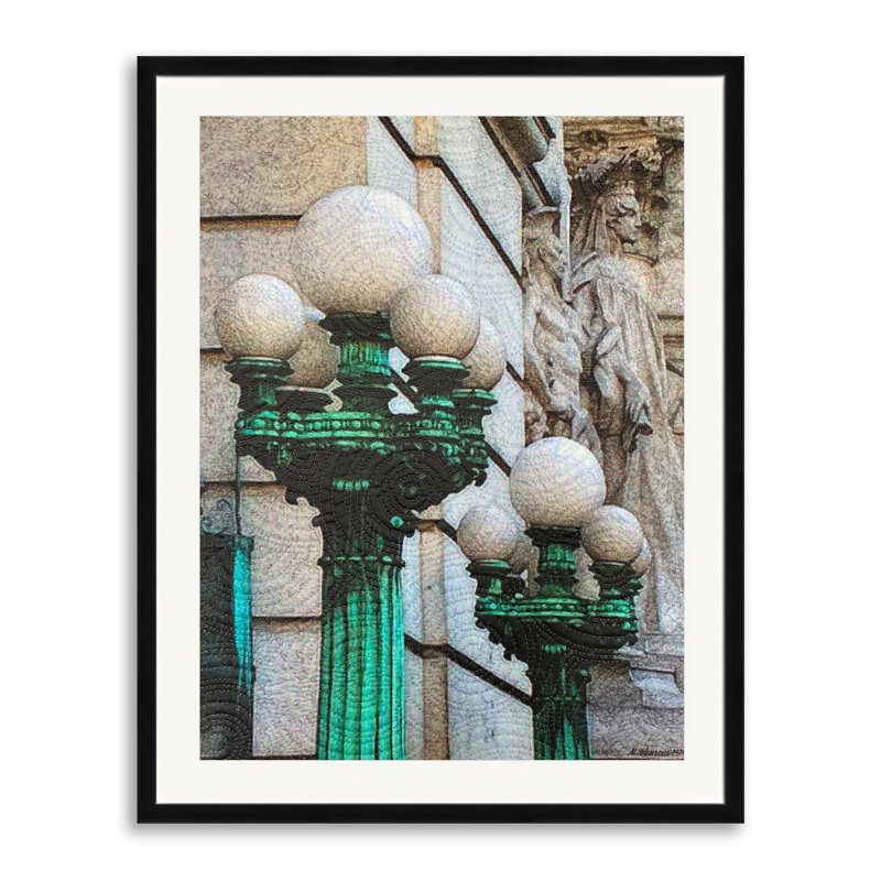 Chambers Street 1 by Marilyn Henrion, Black Framed Paper, 24" H x 30" W