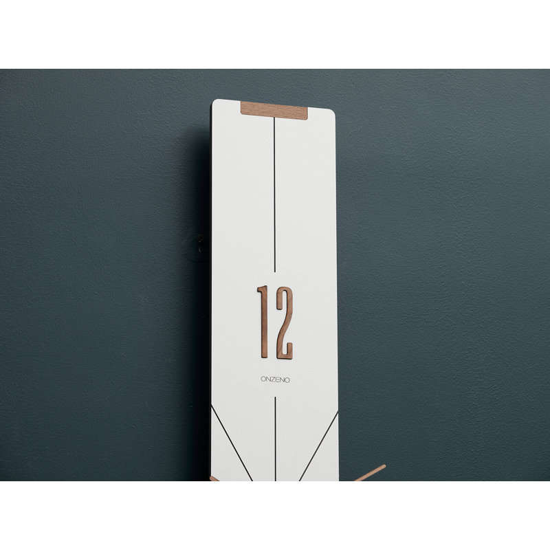Wood Wall Clock, White