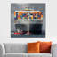 Cargo Ship and Boat sur impression sur toile-576239582