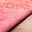 Tapis décoratif rose à poils longs fait à la main Ambriz-1767750958