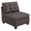 Fauteuil capitonné en similicuir respirant 1pc