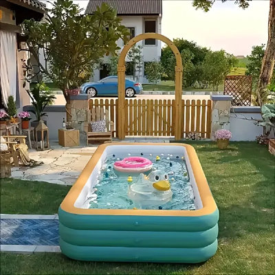 Extra Large Inflatable Swimming Pool Home Swimming Pool Pool, Each Layer Is Individually Inflated, Cardboard Packaging, Suitable For Patio Outdoor Outdoor Family Gatherings, Adult Parties