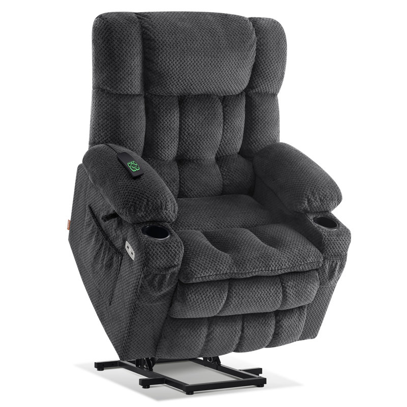 Dual Motor Power Recliner Lift Chair with Massage and Heat, Infinite Position, Gray