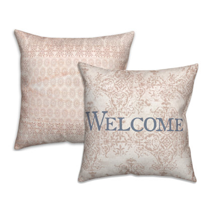 Housse de coussin Peach Paisley Sunburst - ensemble de 2