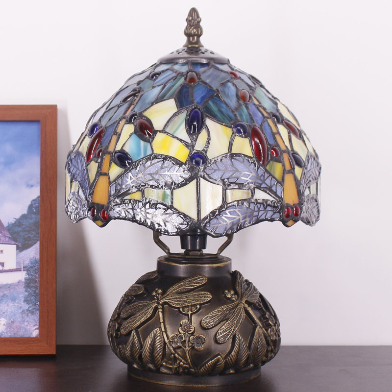 Petite lampe de table Tiffany, Jaune