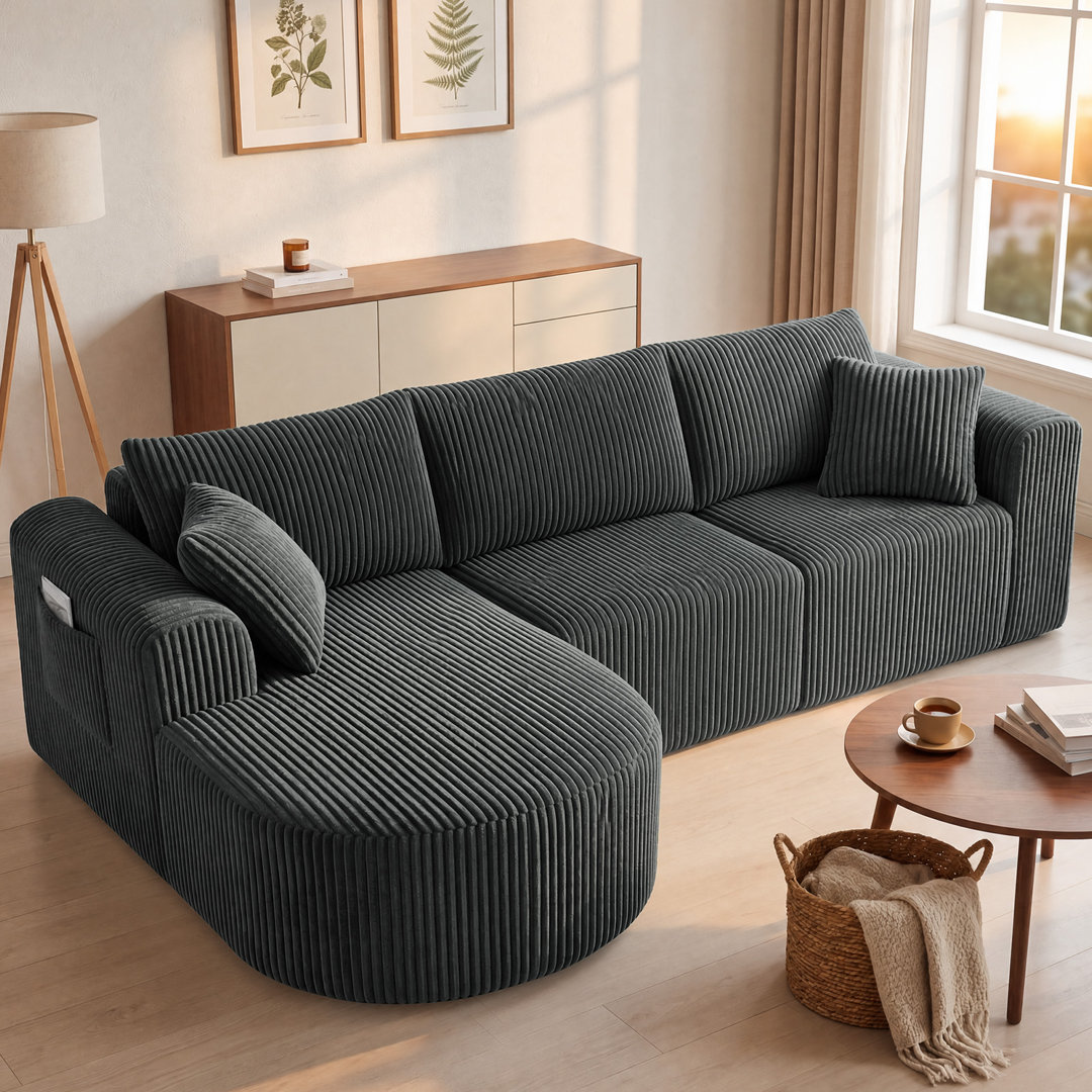 3 Seater Fabric Corner Sectional